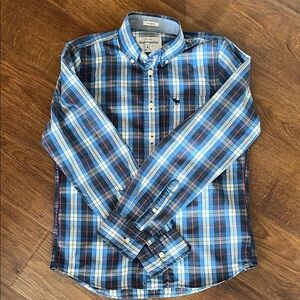 Abercrombie Kids Blue and Red Plaid  Shirt Youth XL